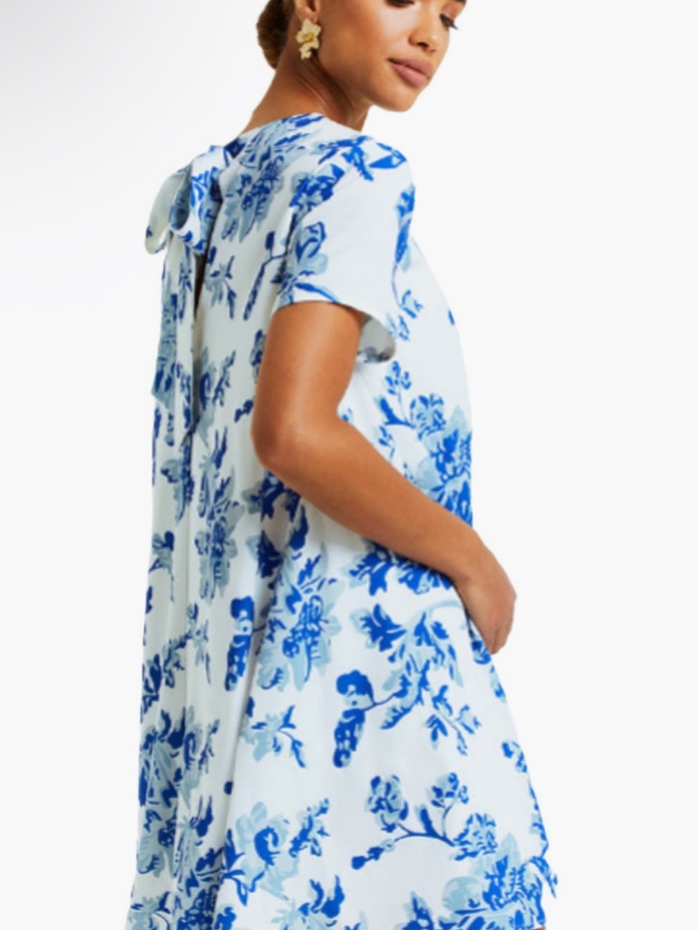 Mestiza NY Cecily Blue Floral Mini Dress - Shift Style - Picture 4 of 12